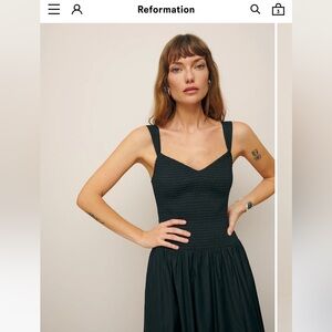 NWT Reformation Sariah Dress Black Size 12